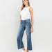 MID RISE RAW HEM WIDE LEG JEANS - The Bronze Butterfly