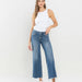 MID RISE RAW HEM WIDE LEG JEANS - The Bronze Butterfly
