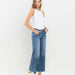 MID RISE RAW HEM WIDE LEG JEANS - The Bronze Butterfly