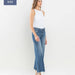 Mid Rise Raw Hem Wide Leg Jeans Plus Size - The Bronze Butterfly