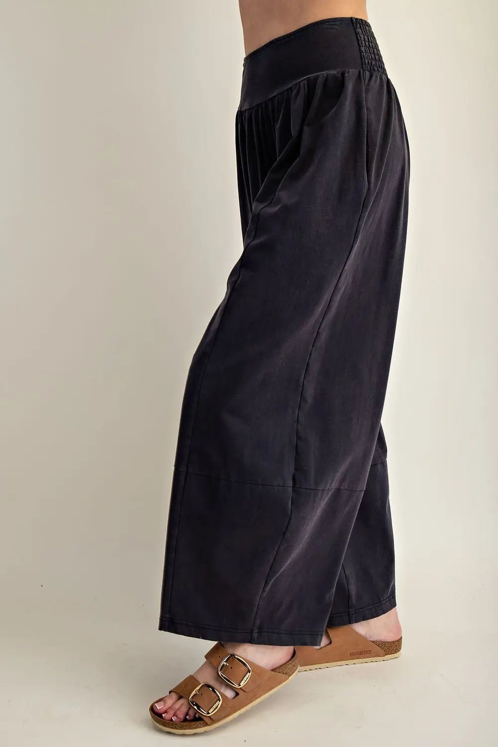 Mineral Washed Wide Leg Pants - The Bronze Butterfly