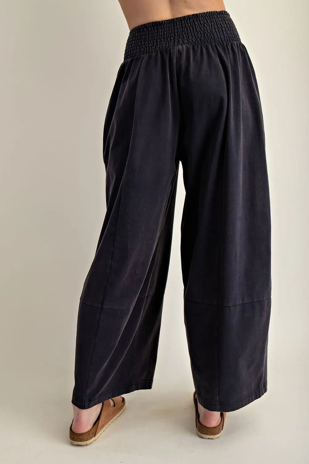 Mineral Washed Wide Leg Pants - The Bronze Butterfly