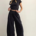 Mineral Washed Wide Leg Pants - The Bronze Butterfly