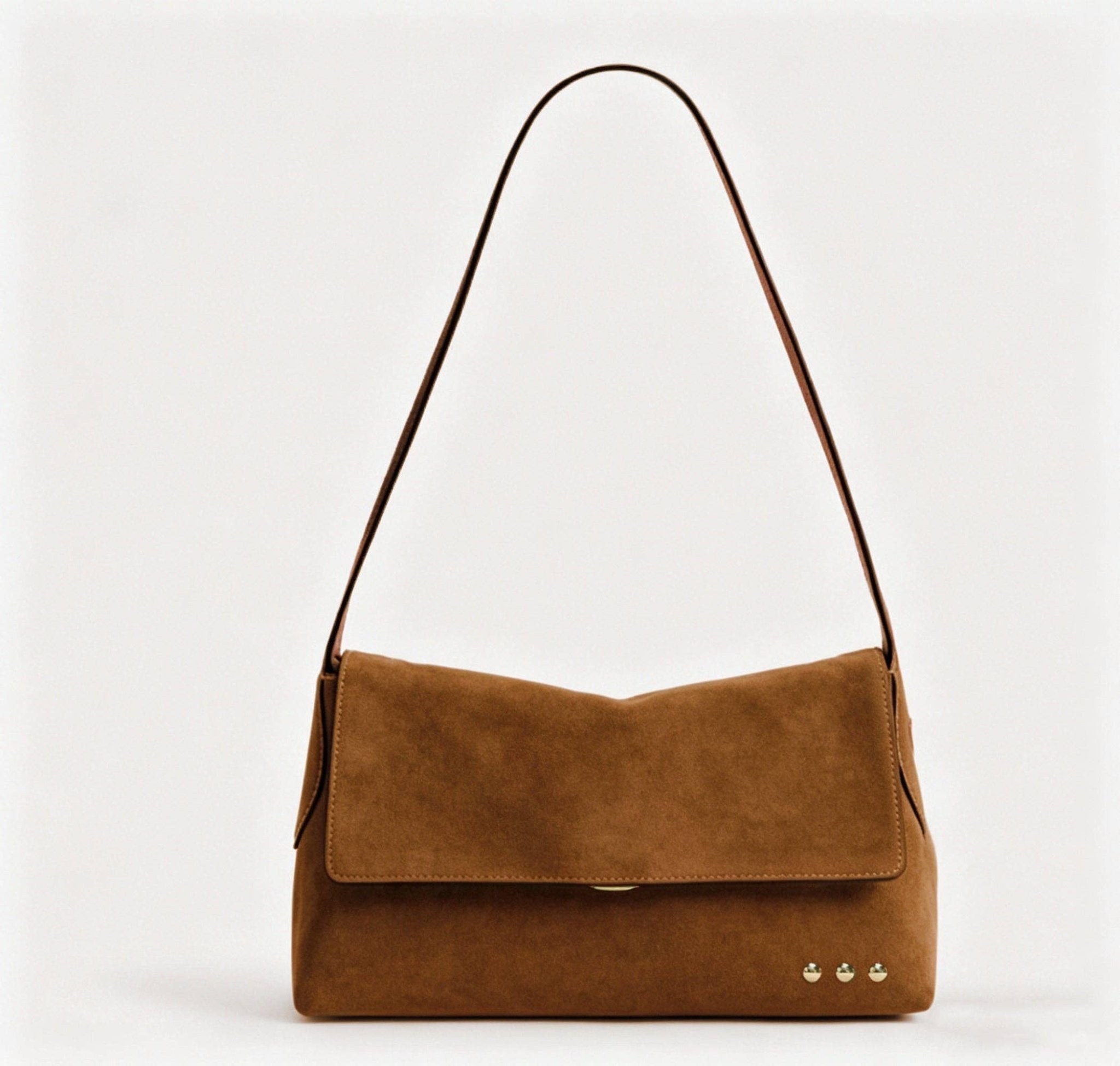 Miranda Faux Suede Flap Crossbody Bag - The Bronze Butterfly