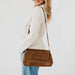 Miranda Faux Suede Flap Crossbody Bag - The Bronze Butterfly