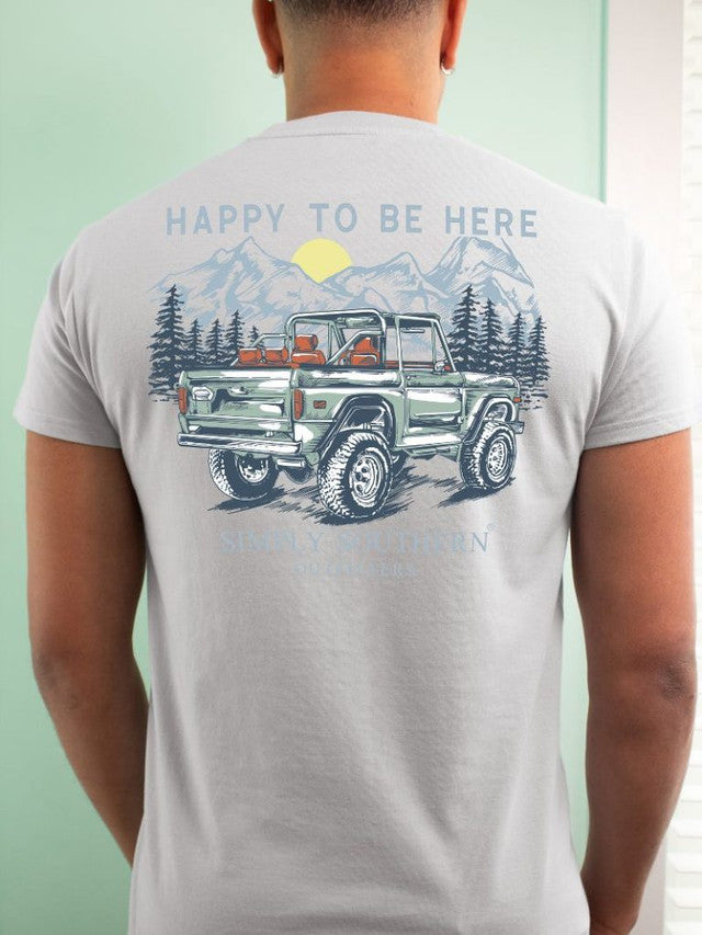 Mens Short Sleeve Tee Happy to be here
