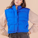 Mock Neck Casual Puffer Vest - The Bronze Butterfly