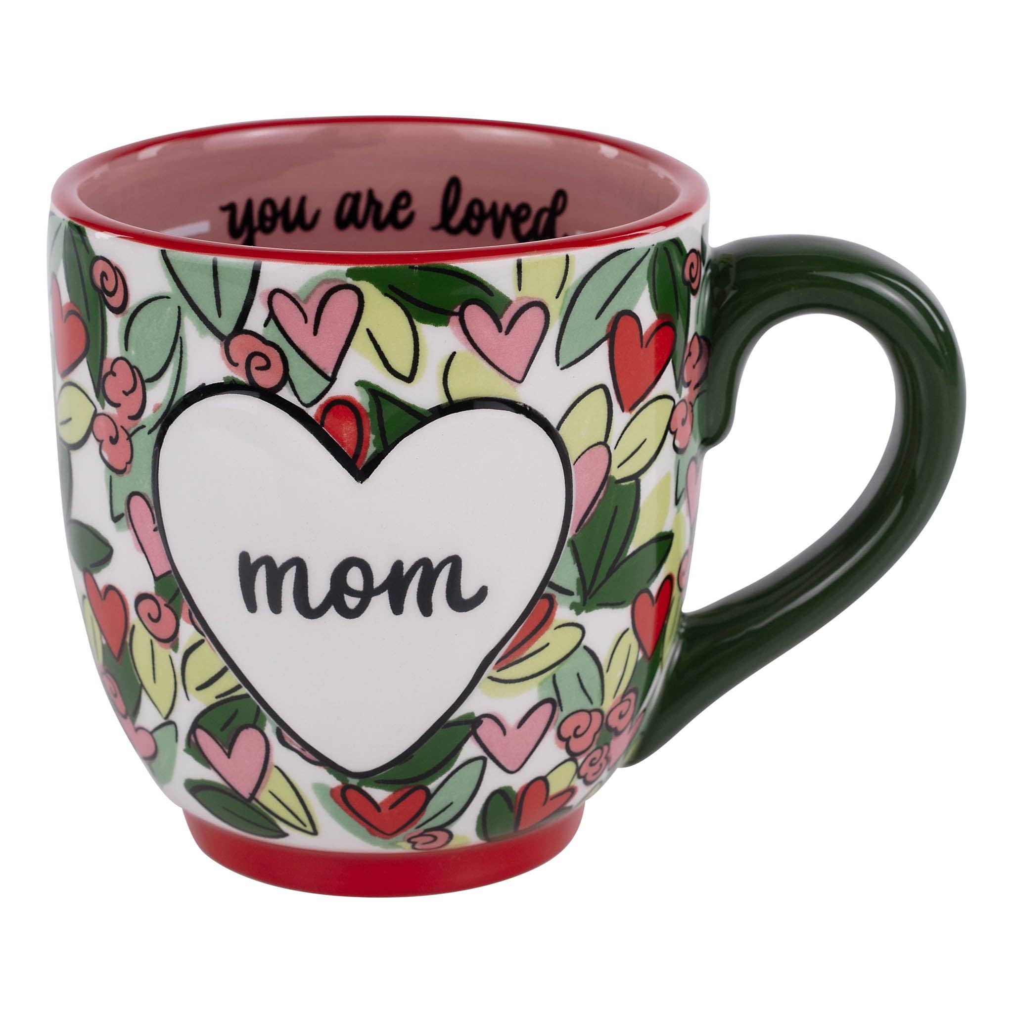 Mom Hearts & Flowers Mug - The Bronze Butterfly