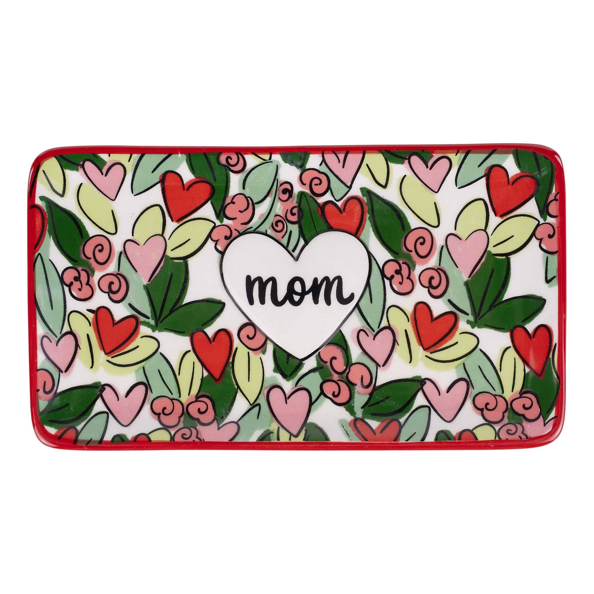Mom Hearts & Flowers Trinket Tray - The Bronze Butterfly