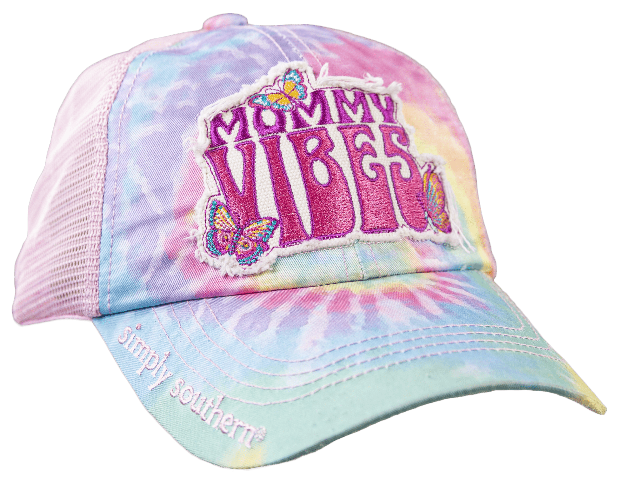 Mom Theme Criss Cross Ponytail Hats By Simply Southern - The Bronze Butterfly