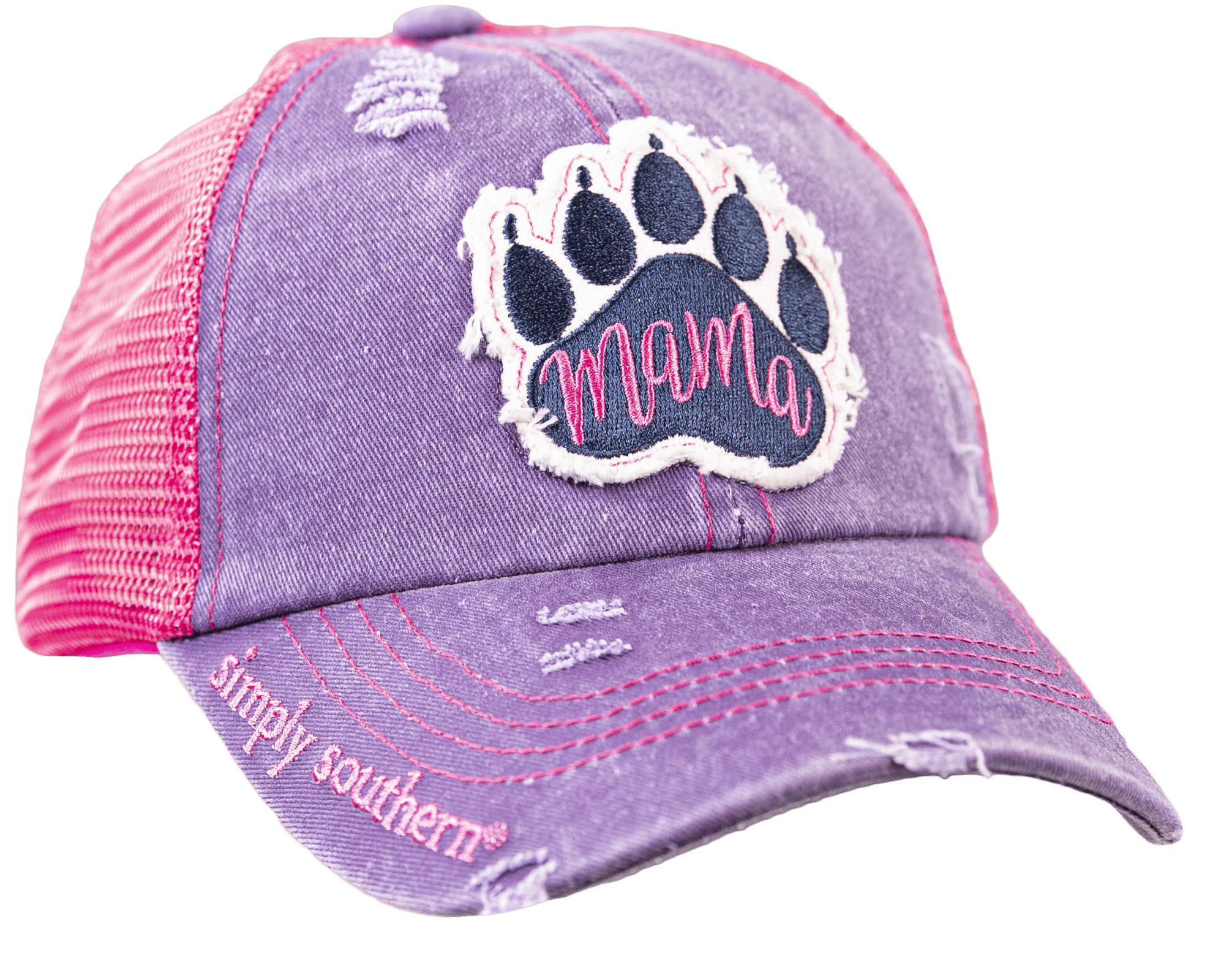 Mom Theme Criss Cross Ponytail Hats By Simply Southern - The Bronze Butterfly