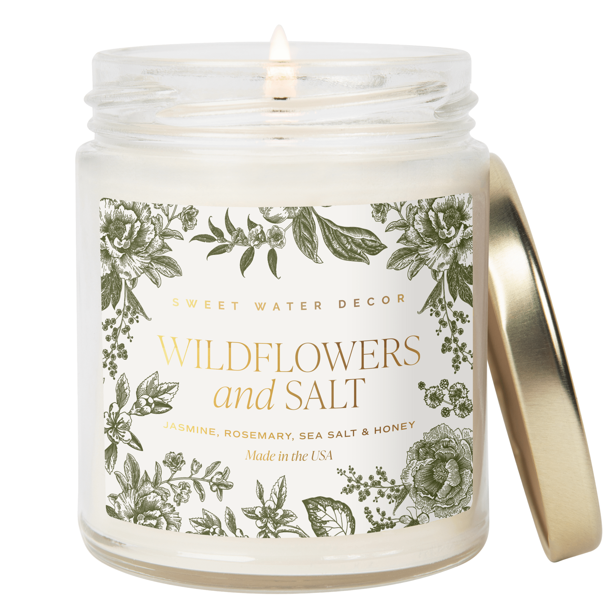 *NEW* Wildflowers and Salt 9 oz Soy Candle - The Bronze Butterfly