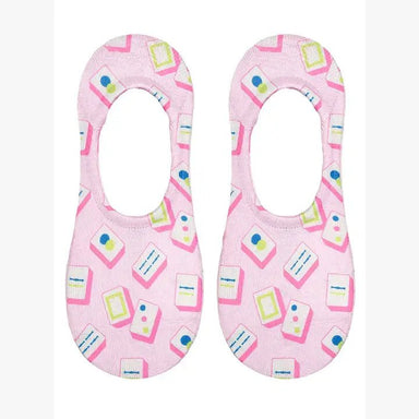 No - Show Liner Socks - Mahjong Tiles - Pink - The Bronze Butterfly