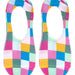 No - Show Liner Socks - Multi - Colored Checkered Squares - The Bronze Butterfly