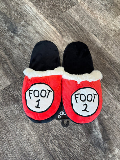 ODD SOX Foot 1 & Foot 2 Fuzzy Slide Slippers | Large - The Bronze Butterfly