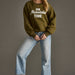 Olive On Mountain Time Sweatshirt - The Bronze Butterfly