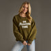 Olive On Mountain Time Sweatshirt - The Bronze Butterfly