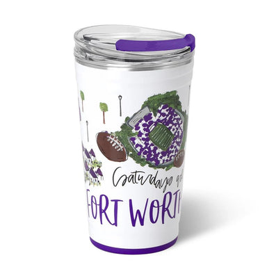 Party Cup 24 oz Saturdays in Ft Worth - The Bronze Butterfly