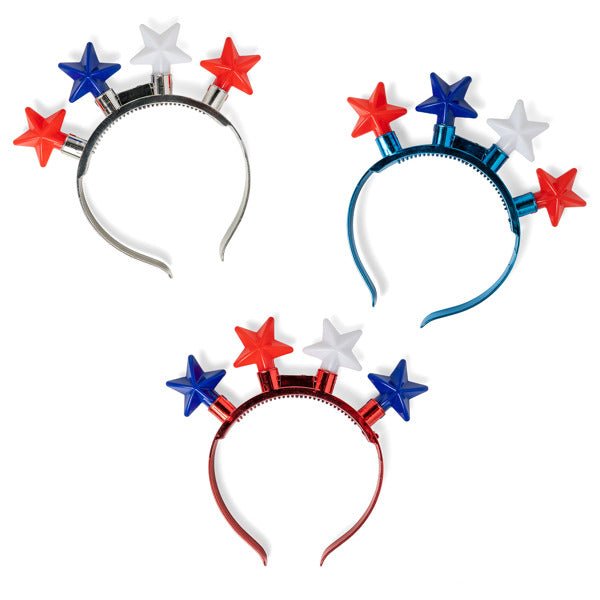 Patriot Pride Flashing Star Headband - The Bronze Butterfly