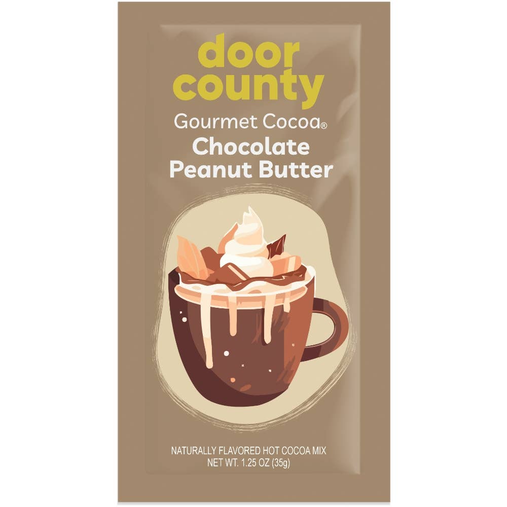 Peanut Butter Hot Cocoa One-Mug Packet | Door County Coffee - The Bronze Butterfly