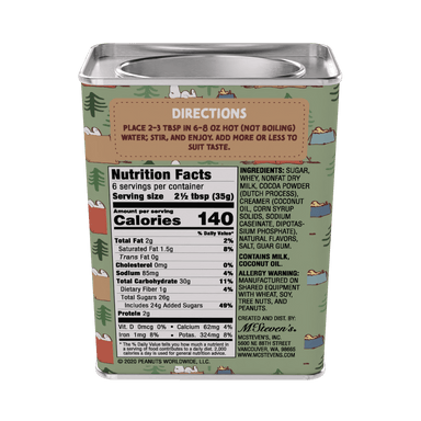Peanuts® Snoopy Camp Life Chocolate Cocoa (8oz Tins) - The Bronze Butterfly