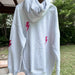Pearl Grey Embroider Lightning Bolt Hoodie by Sunkissed Coconut - The Bronze Butterfly