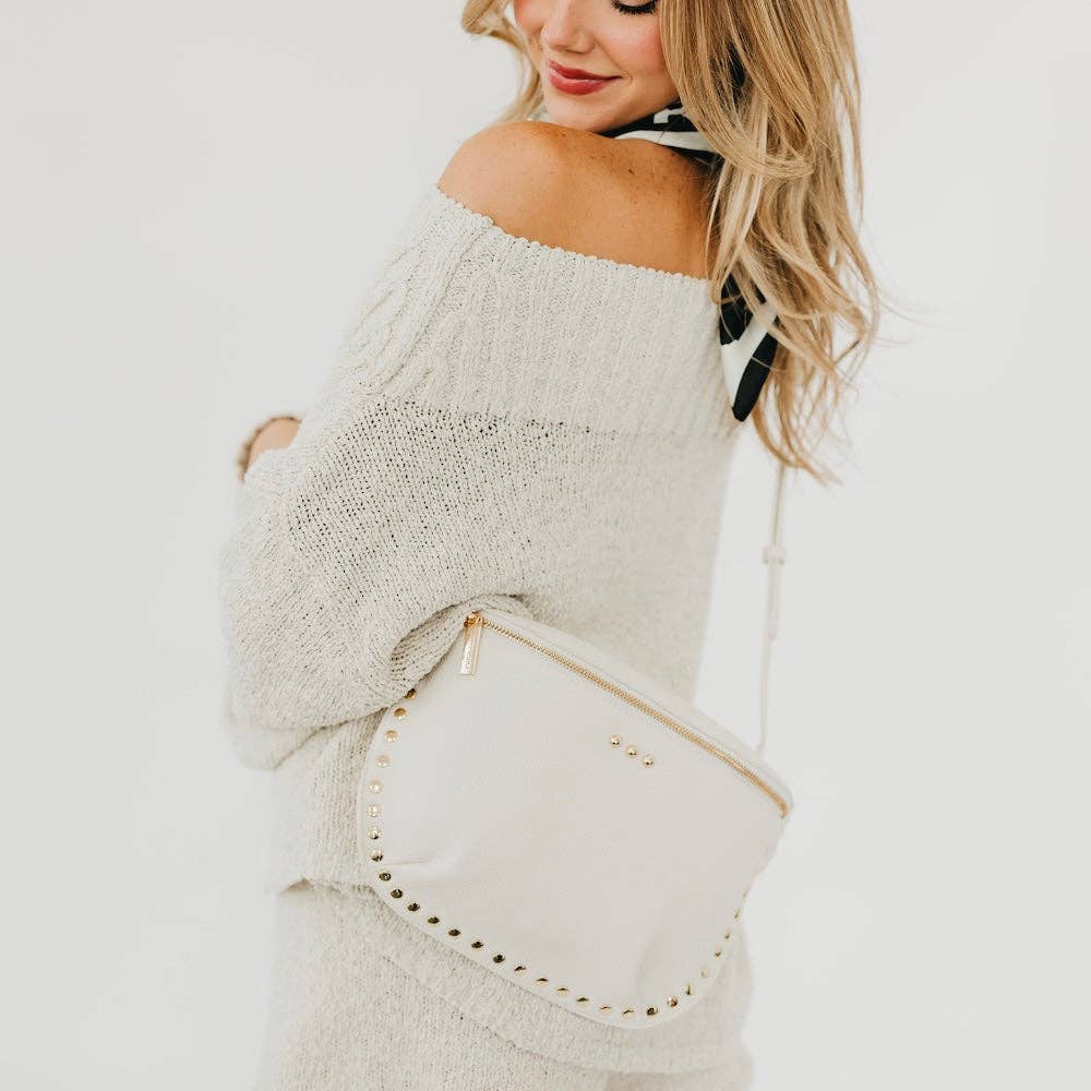 Pebbled Sabrina Studded Bum Bag - The Bronze Butterfly