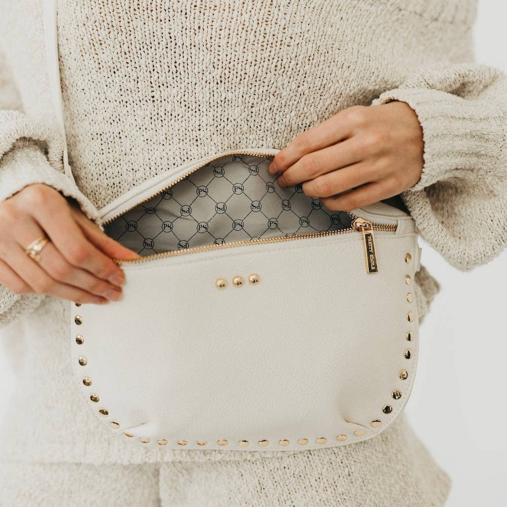Pebbled Sabrina Studded Bum Bag - The Bronze Butterfly