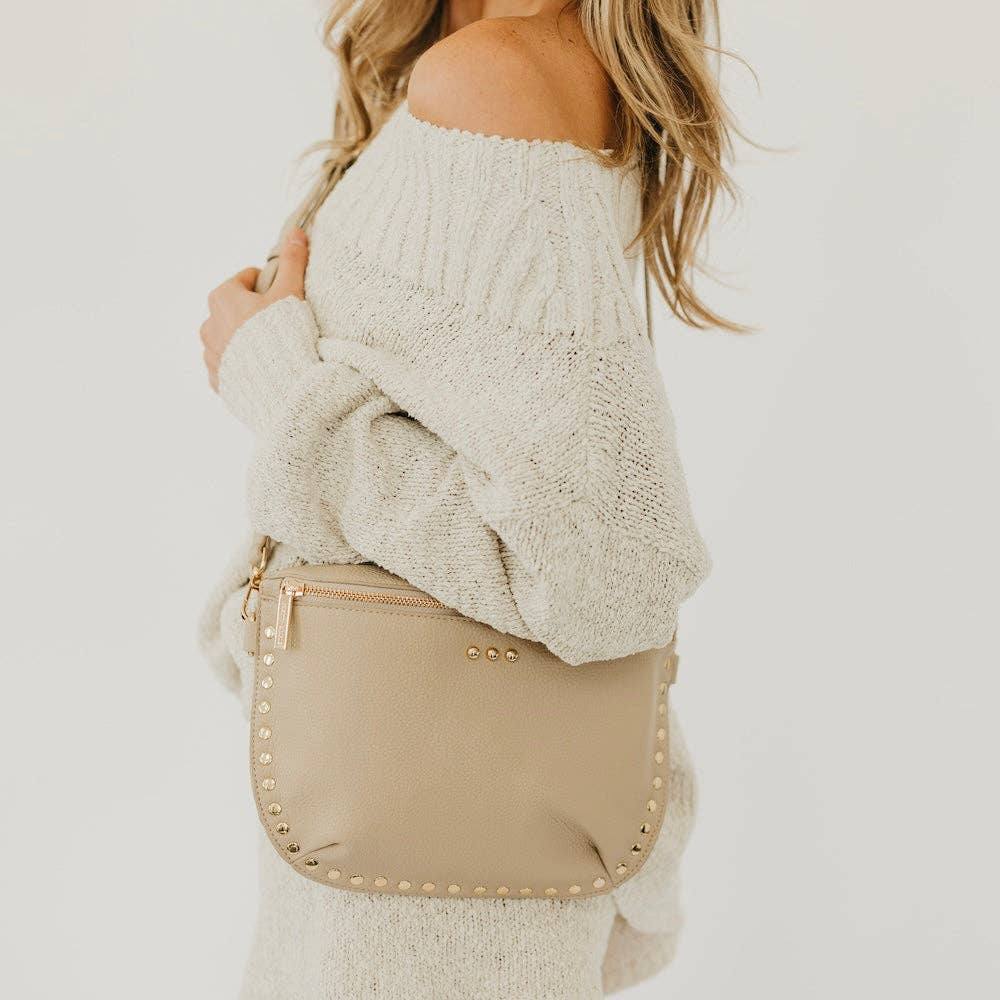 Pebbled Sabrina Studded Bum Bag - The Bronze Butterfly