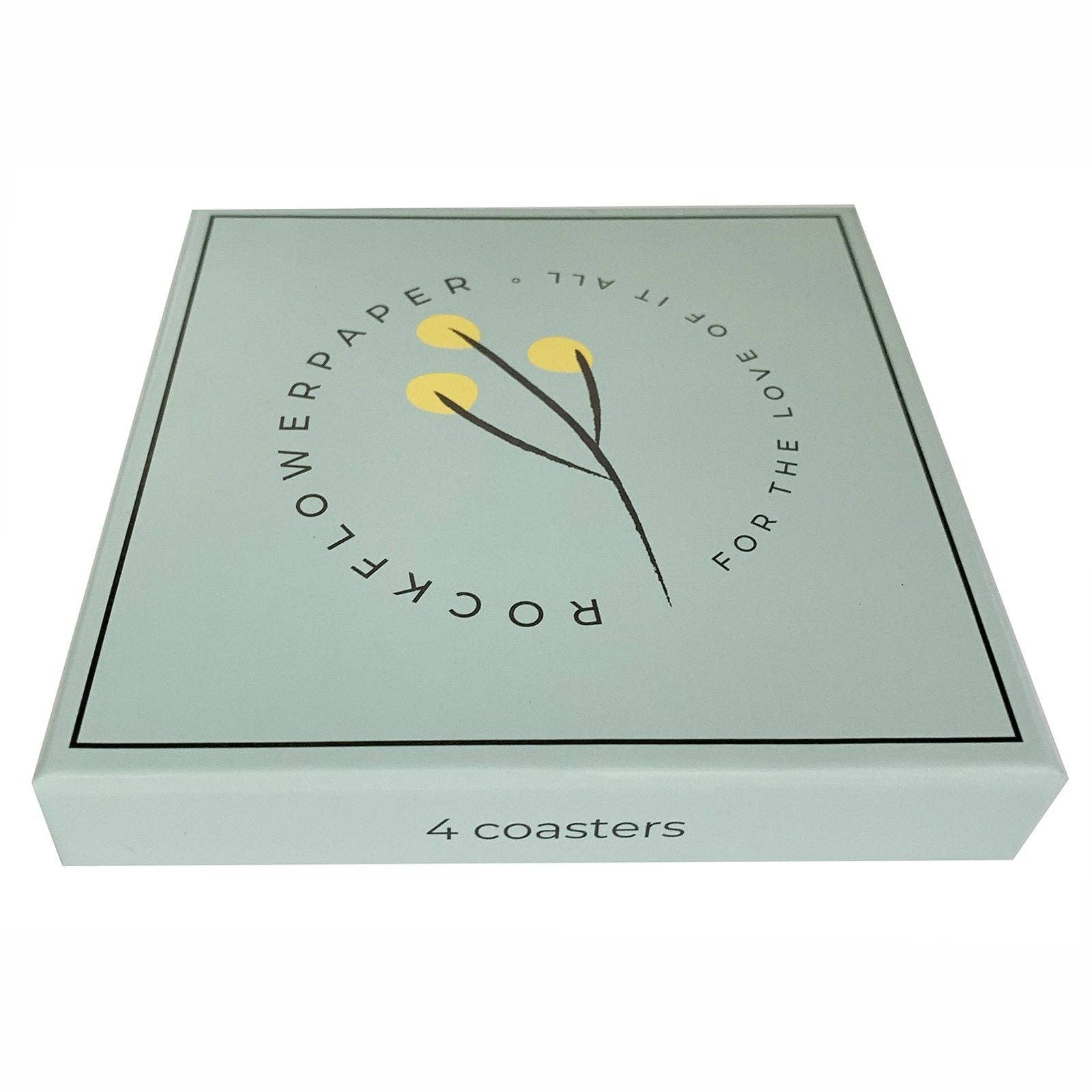 PEONIES Round Coasters, Set of 4 - The Bronze Butterfly