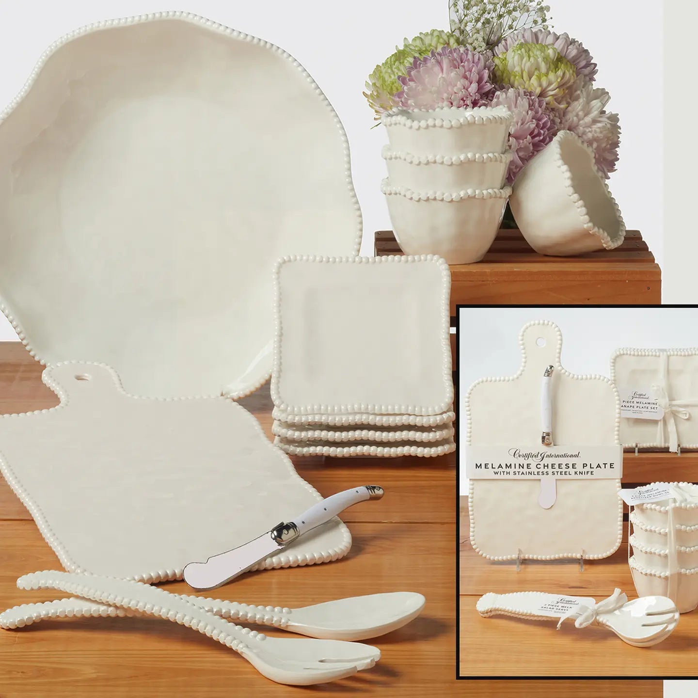 Perlette Cream Cheese Board with Knife - The Bronze Butterfly