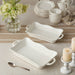 Perlette Cream Large Rectagular Baker 16in x 10.25in - The Bronze Butterfly