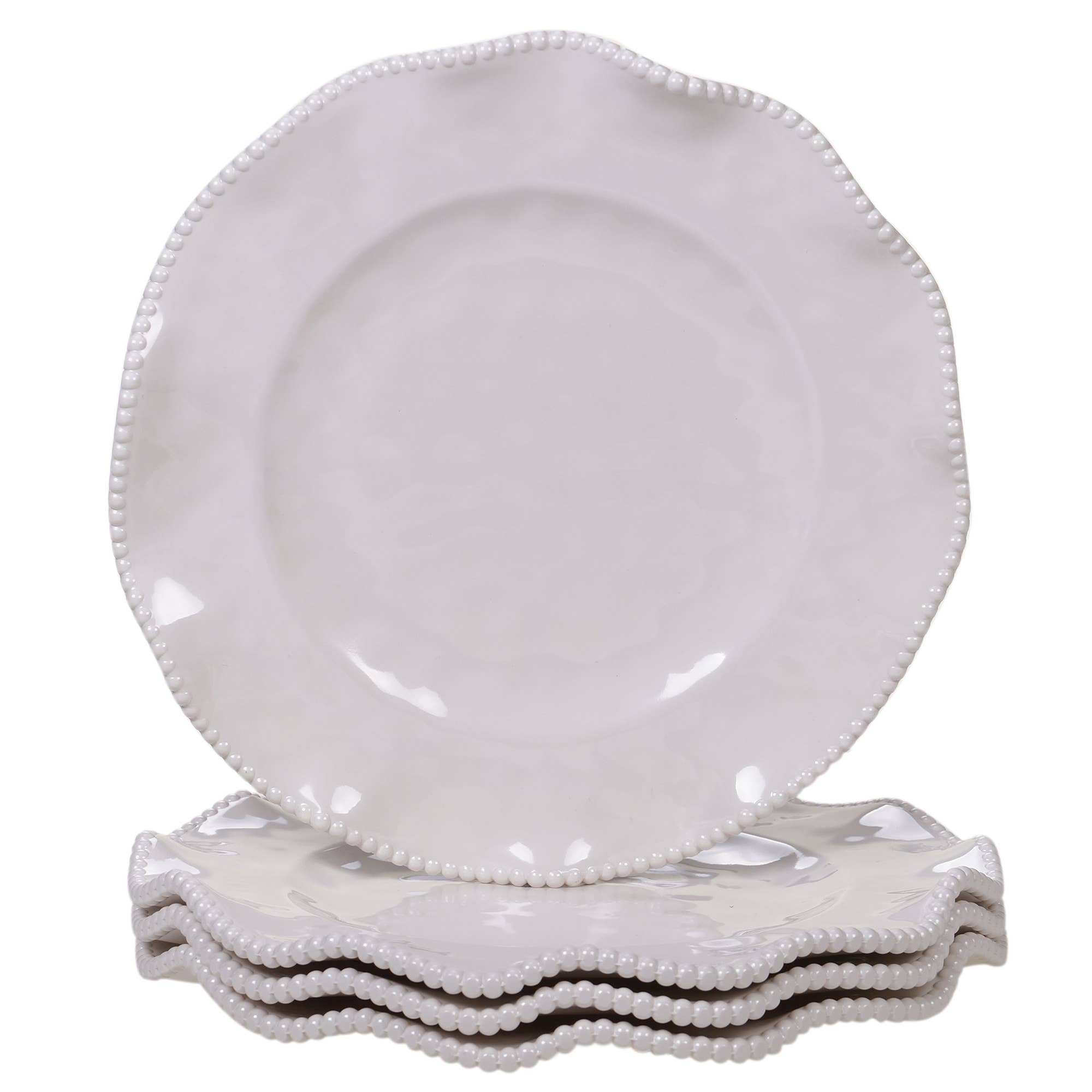 Perlette Cream Melamine Dinner Plate - The Bronze Butterfly