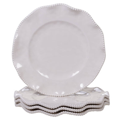 Perlette Cream Melamine Dinner Plate - The Bronze Butterfly