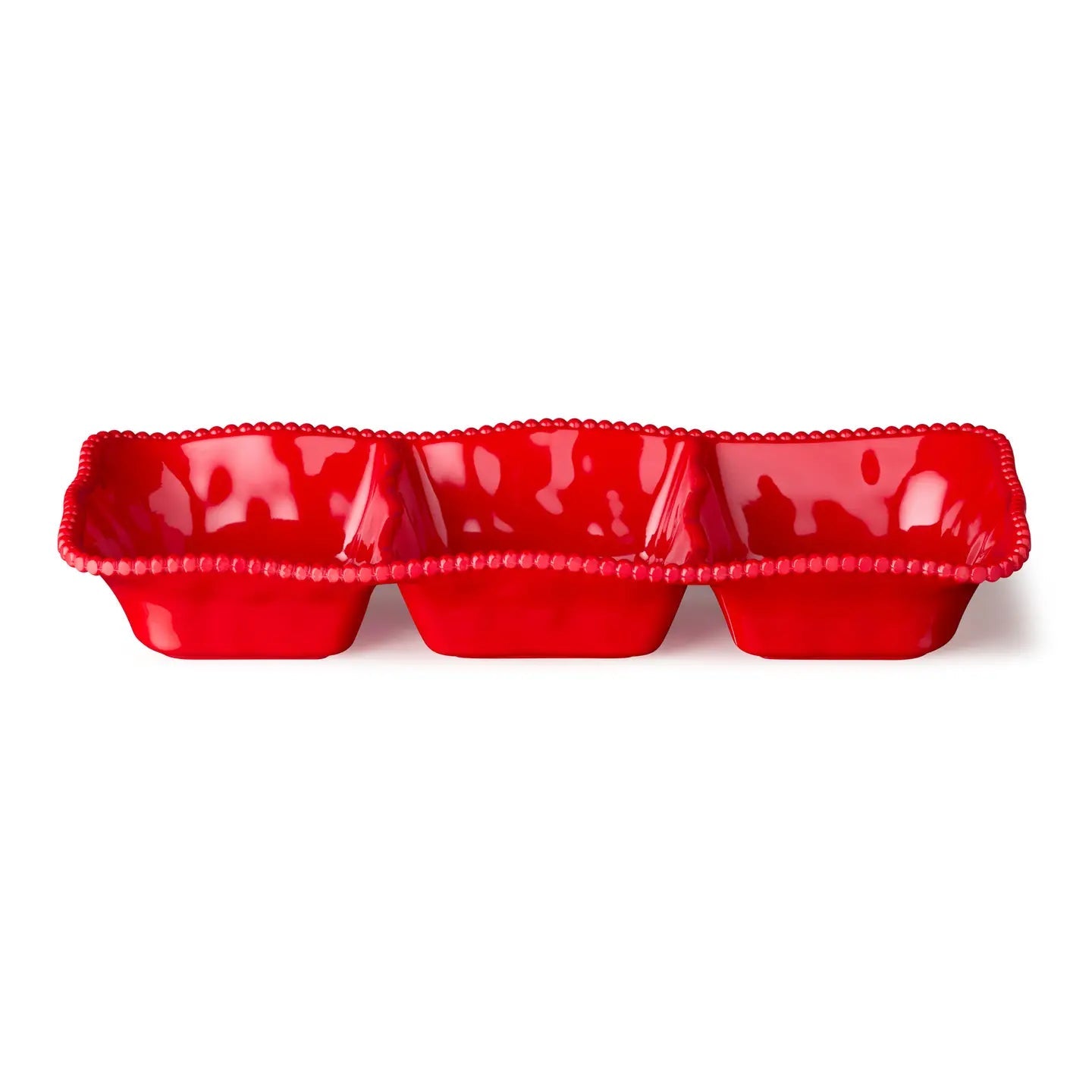 Perlette Red 3 Section Server - The Bronze Butterfly