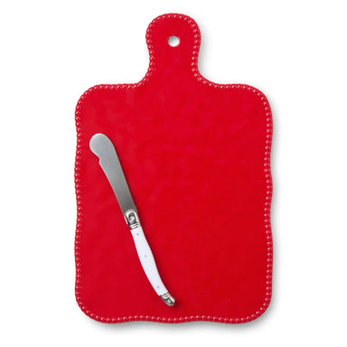 Perlette Red Cheese Board with Knife - The Bronze Butterfly