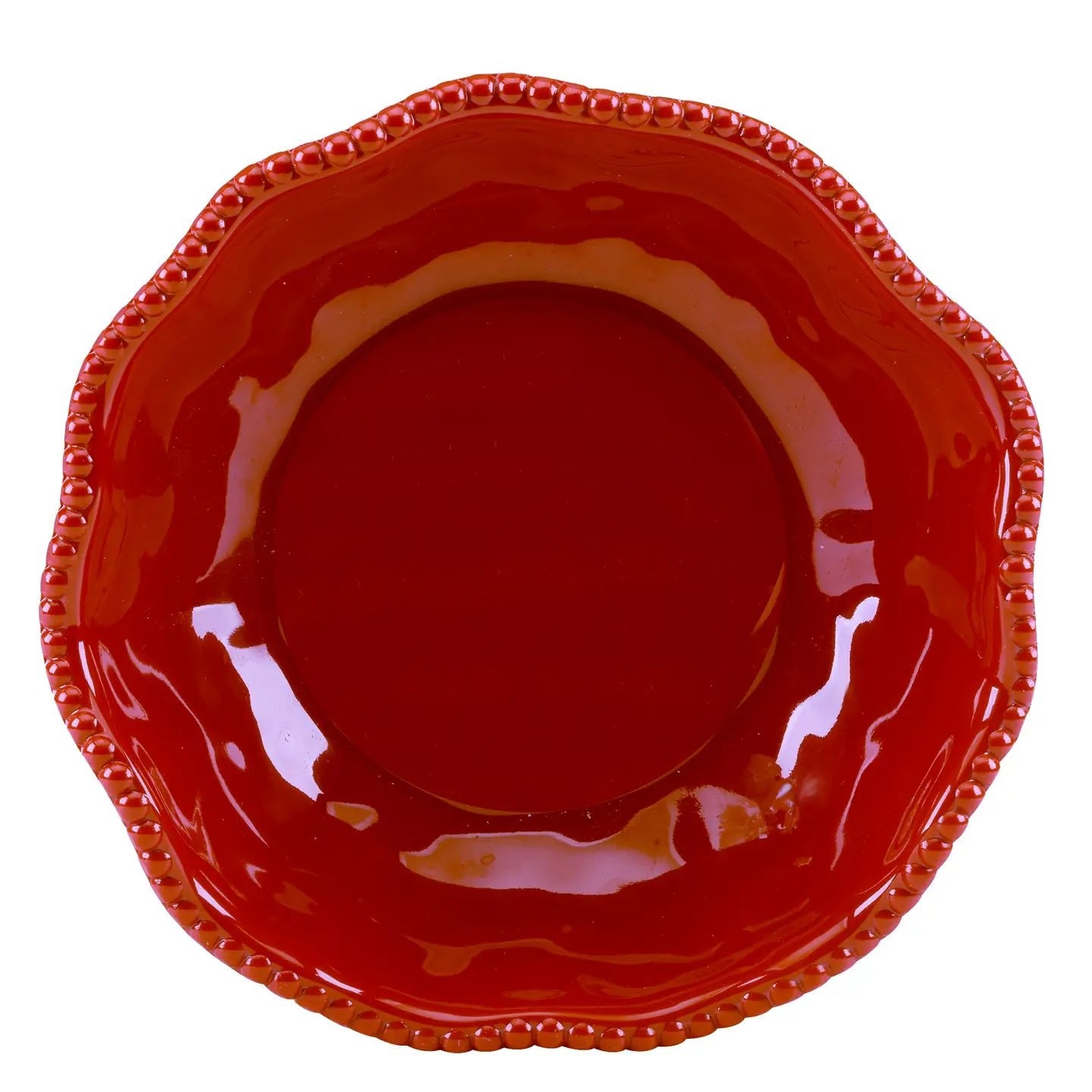 Perlette Red Melamine Large Serving Bowl - The Bronze Butterfly