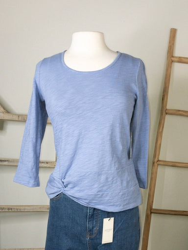 Peruvian Cotton Pebble Side Twist Tee - The Bronze Butterfly