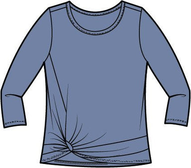 Peruvian Cotton Pebble Side Twist Tee - The Bronze Butterfly