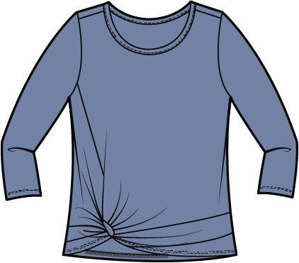 Peruvian Cotton Pebble Side Twist Tee - The Bronze Butterfly