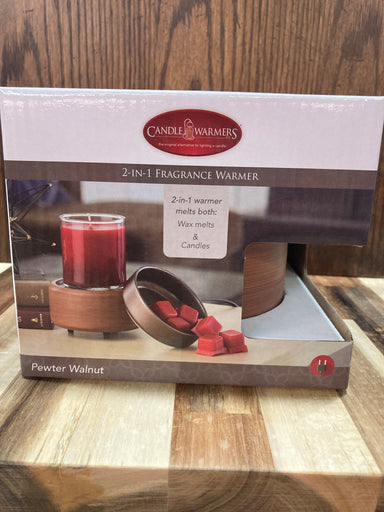 Pewter Walnut 2 - In - 1 Classic Fragrance Warmer - The Bronze Butterfly