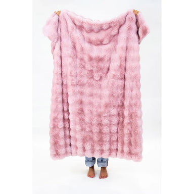 Pink Faux Fur Throw Blanket - The Bronze Butterfly