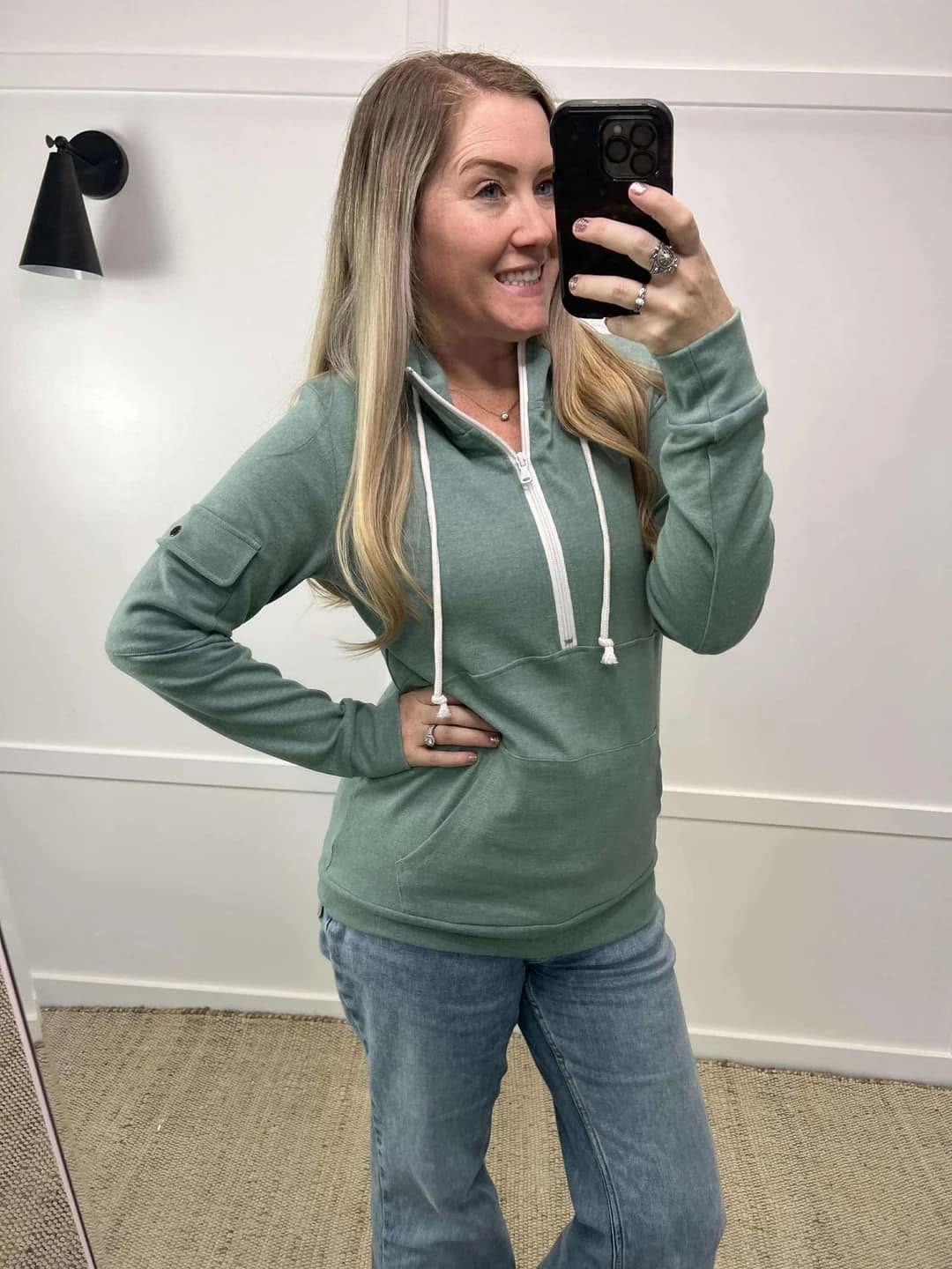 Pixie Pocket Halfzip Hoodie - The Bronze Butterfly