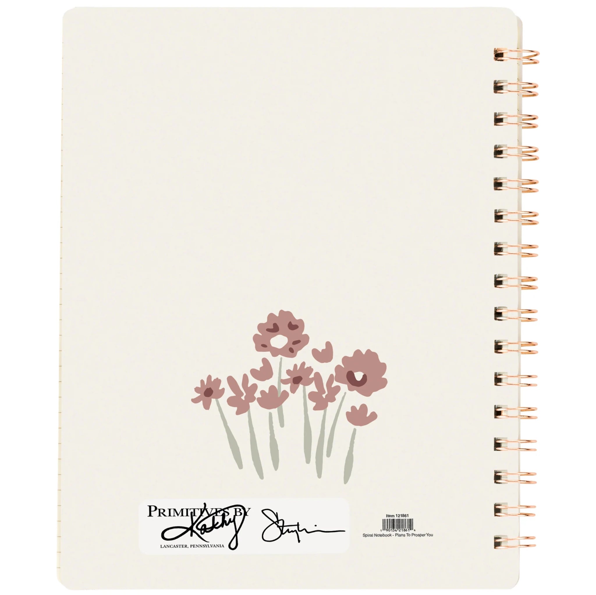 Plans To Prosper You Floral Spiral Notebook | 120 Lined Pages - The Bronze Butterfly