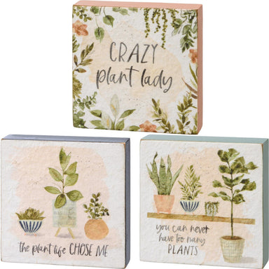 Plant Life Blocks - set of 3 - The Bronze Butterfly