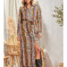 Plus Size Button Down Print Maxi Shirt - The Bronze Butterfly