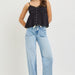 Plus Size High Rise Wide Leg Jeans with Waistband Tie | Risen - The Bronze Butterfly