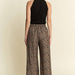 PLUS SIZE LEOPARD CONTRAST TROUSER RED PANEL - The Bronze Butterfly