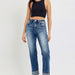 Plus Size Tummy Control High Rise Crop Straight Jeans | Risen - The Bronze Butterfly