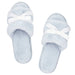 Plush Slippers - Spa Blue + Ivory Velvet - The Bronze Butterfly